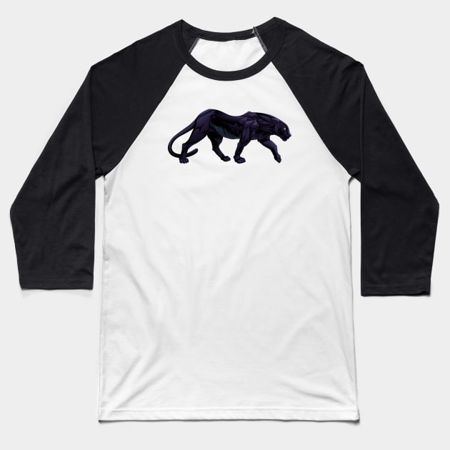 Black Panther Baseball T-Shirt by Mako Design 